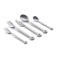 Load image into Gallery viewer, Mono Ring - White Flatware Set, 5pc
