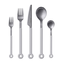 Load image into Gallery viewer, Mono Ring - White Flatware Set, 5pc
