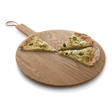 Load image into Gallery viewer, Nordic Kitchen Round Wooden Oak Cutting Board, 35cm Dia
