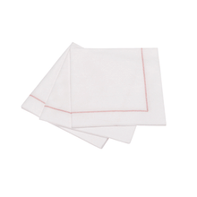 Load image into Gallery viewer, Hemstitch Napkins - Ruby Red, 25pcs
