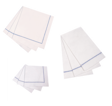Load image into Gallery viewer, Hemstitch Napkins - Royal Blue, 25pcs
